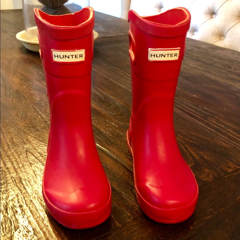 Hunter Red Boots Size 9 kids